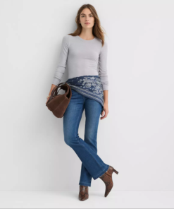 Sweater Knit Long Sleeve Tee